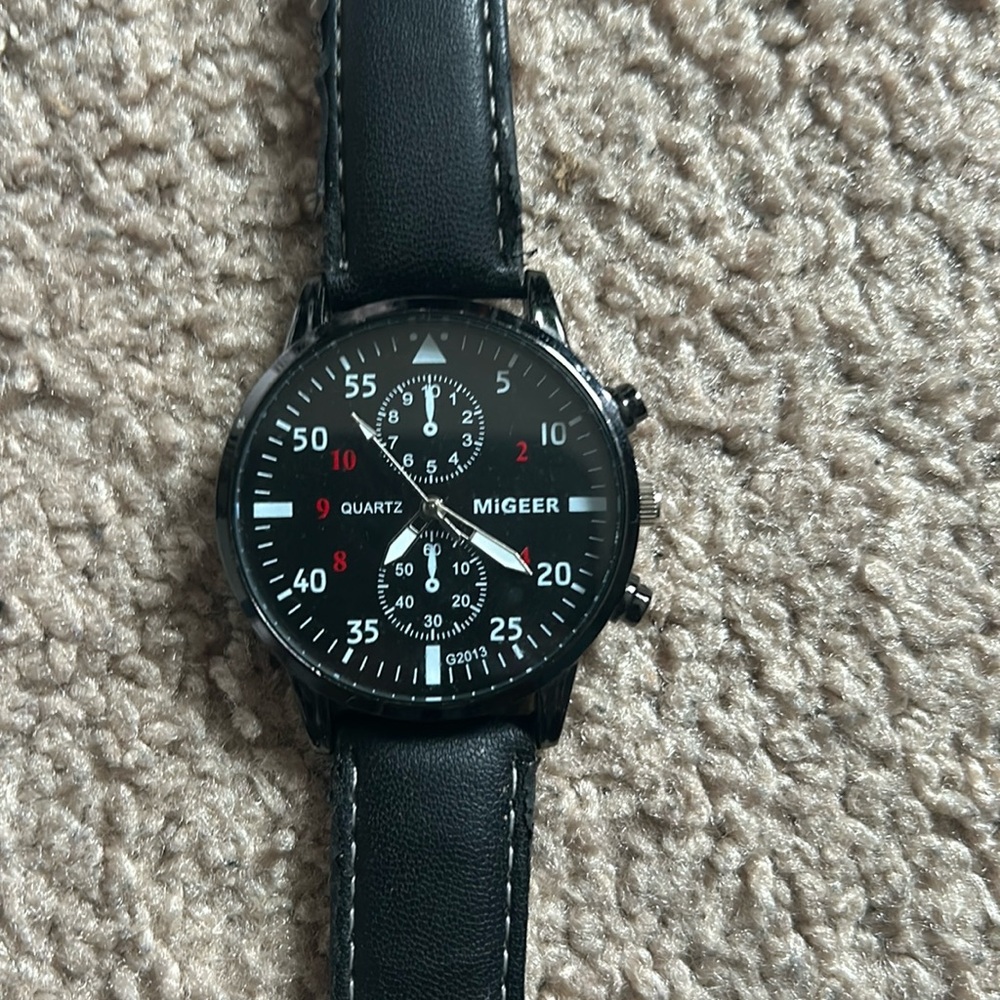 Migeer‎ men’s black adjustable watch